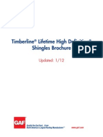 Timberline Lifetime High Definition Shingles Brochure: Updated: 1/12