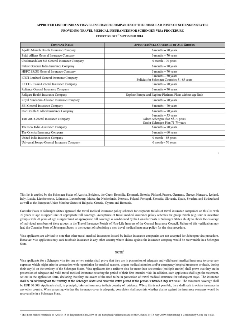 Schengen Visa Insurance Guide | PDF | Business | Finance & Money Management