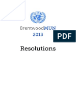 BMUN13 Resolutions & Rules