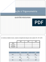 Introdução À Trigonometria: Questões Resolvidas