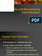Capital and Manufacturing Cost Estimation