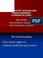 Bioleaching vs Pressure Hydrometallurgy for Chalcopyrite