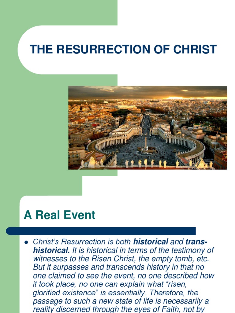 Significance of Christ's Resurrection | PDF | Resurrection Of Jesus ...