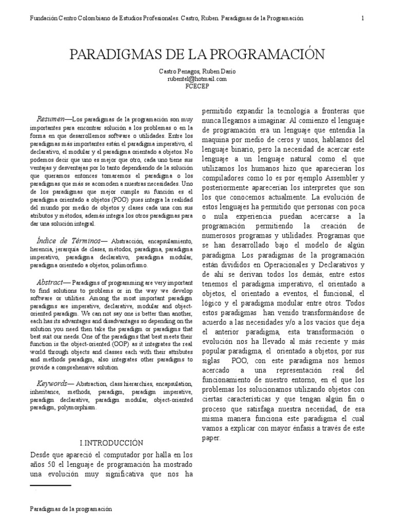Paradigmas de Programación: Modular y Más | PDF | Programación de ...
