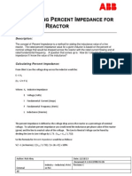 Percentage Reactance of The Reactor