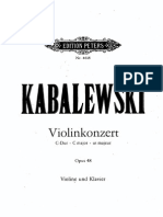 Kabalevsky - Violin Concerto Op.48 (Red - Piano y Parte) Deutsche Edition PDF