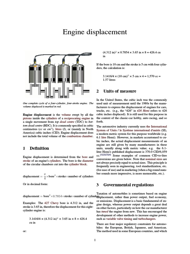 Engine displacement.pdf Engines Automobiles