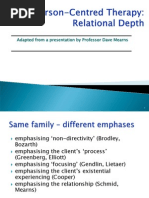 B Person-Centred Therapy Relationtional Depth