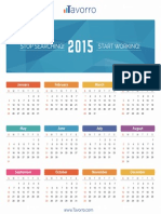 2015 Tavorro Printable Calendar for Job Seekers