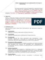 Modelo- Termo de Referencia para contratacao da elaboracao de Projeto Executivo 2012 (1).doc