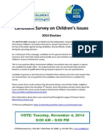 VOTE for KIDS Candidate Survey 2014