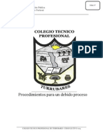 Procedimientos para El Debido Proceso PDF