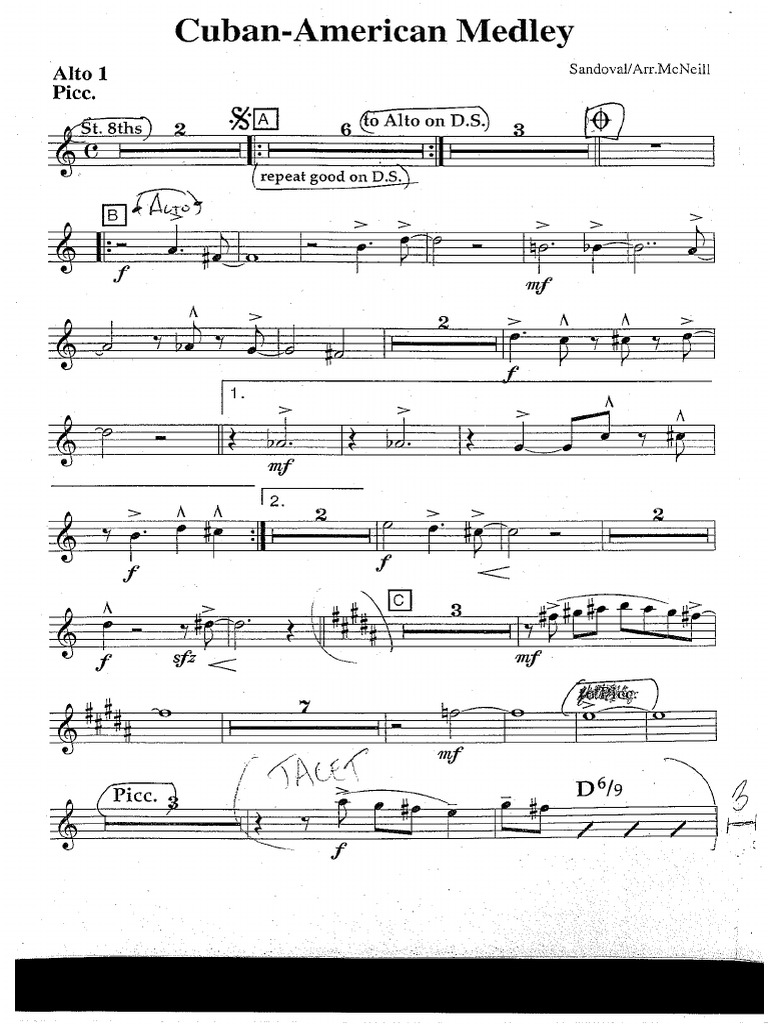 Cuban American Medley Score Parts PDF | PDF