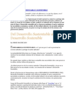 Desarrollo Sustentable y Sostenible