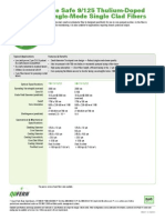 Eye Safe 9/125 Thulium-Doped Single-Mode Single Clad Fibers