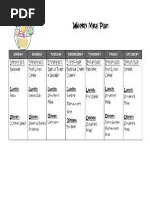 weekly meal plan