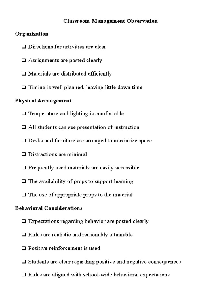 Effective Classroom Management Strategies | PDF | Career & Growth ...