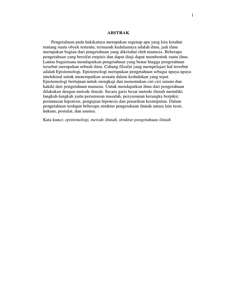 Makalah Epistemologi Pdf