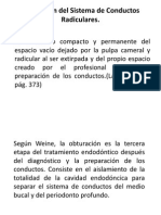 Obturación Del Sistema de Conductos Radiculares