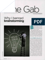 Why I Banned Brainstorming