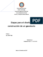 Etapas para El Diseño y Construccion de Un Gasoducto PDF