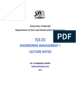 FCE 372 - Engineering Management NOTES
