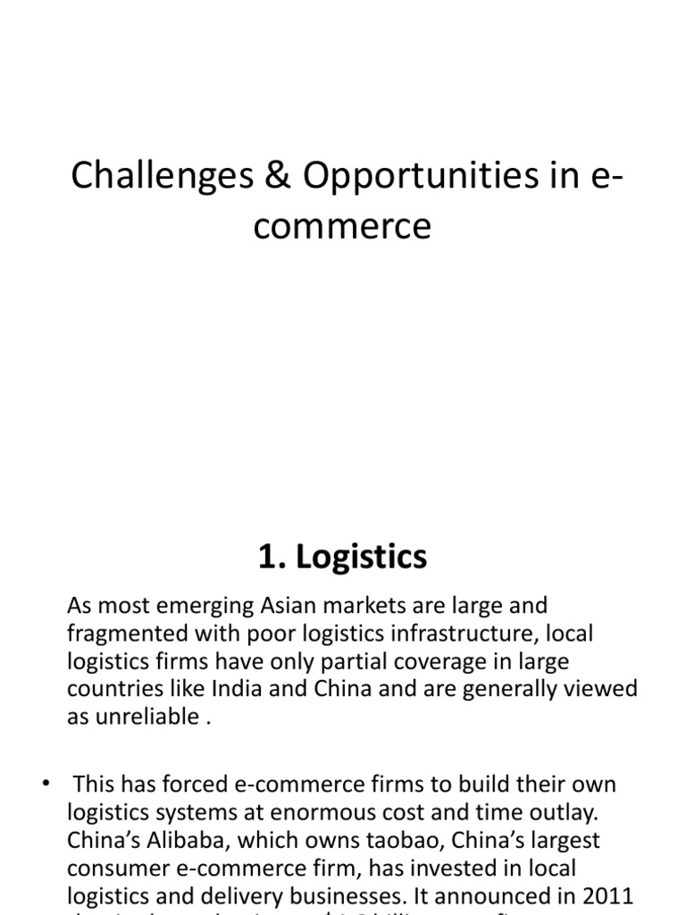 E-commerce Challenges in Asia | PDF | E Commerce | Retail