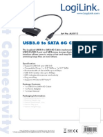 Usb3.0 To Sata 6G Cable: WWW - Logilink