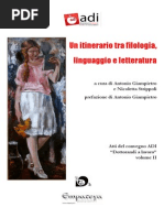 Download Un Itinerario Tra Filologia Linguaggio e Letteratura by Sede di Bari dellAssociazione Dottorandi e Dottori di Ricerca Italiani ADI-BARI SN243315412 doc pdf