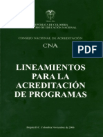 Lineamientos para La Acreditacion de Programas PDF