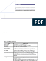 Defect Tracking Log: Project Name Program Manager Project Manager