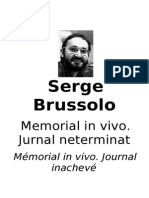 Serge Brussolo Memorial in Vivo Jurnal Neterminat V 2 0 PDF
