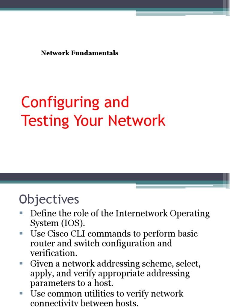 Network Configuration and Testing Guide | PDF | Command Line Interface ...