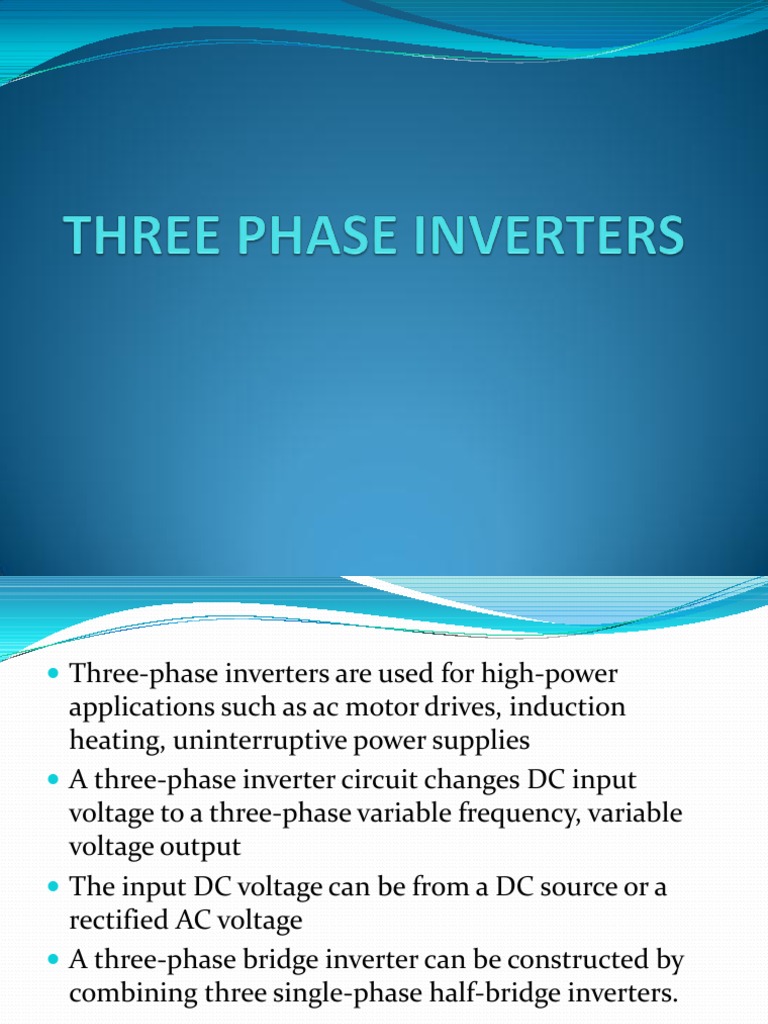 Three-Phase Inverter Operation Explained | PDF | Power Inverter ...