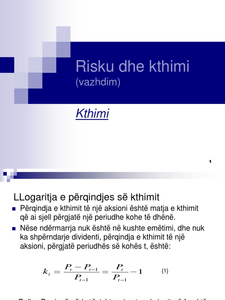 Risku Dhe Kthimi | PDF