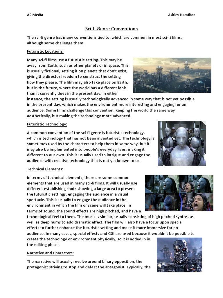 SciFi Genre Conventions PDF Science Fiction Genre