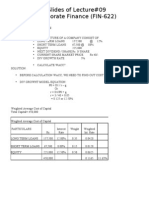 Slides of Lecture#09 Corporate Finance (FIN-622)