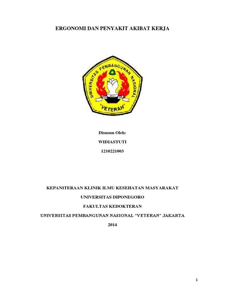 Ergonomi Dan Penyakit Akibat Kerja