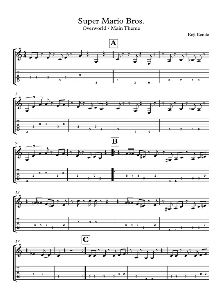 Super Mario Bros - Full Score | PDF