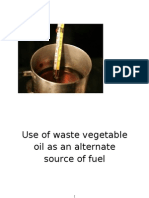 Use of Waste Vegetable Oil As An Alternate Source of Fuel