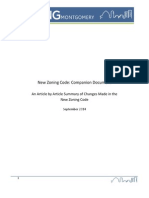 New Zoning Code: Companion Document: An Article by Article Summary of Changes Made in The New Zoning Code