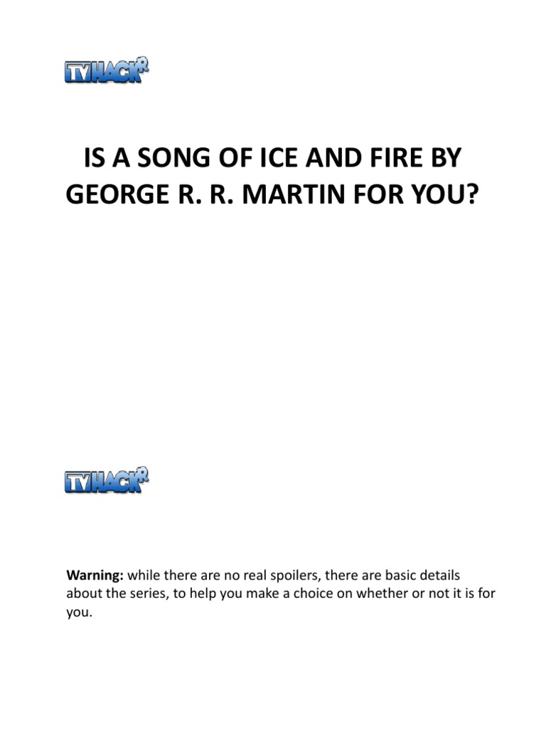 A Guide to A Song of Ice and Fire PDF