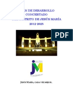 Plan de Desarrollo Concertado Del Distrito de Jesús María 2012 - 2025 PDF