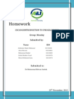CSC1043 Introduction to Programming Homework