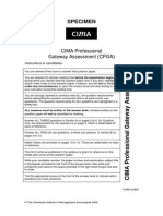 Cima Professional Gateway Assessment 