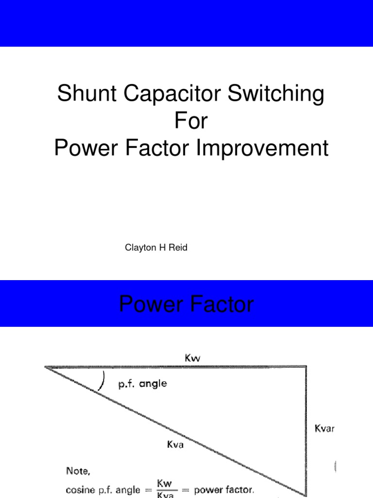 Shunt Capacitor Presentation Capacitor Relay