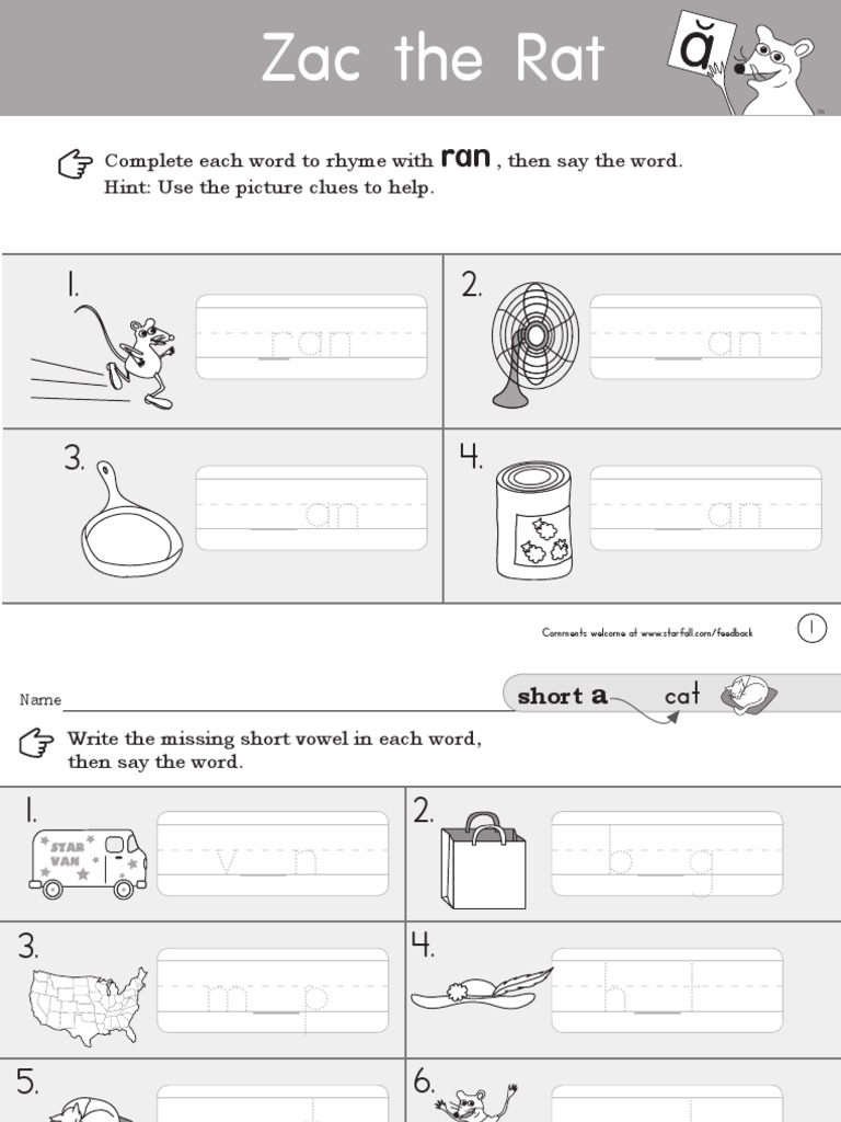 Starfall Early Learning Activities | PDF | Linguistics | Orthography