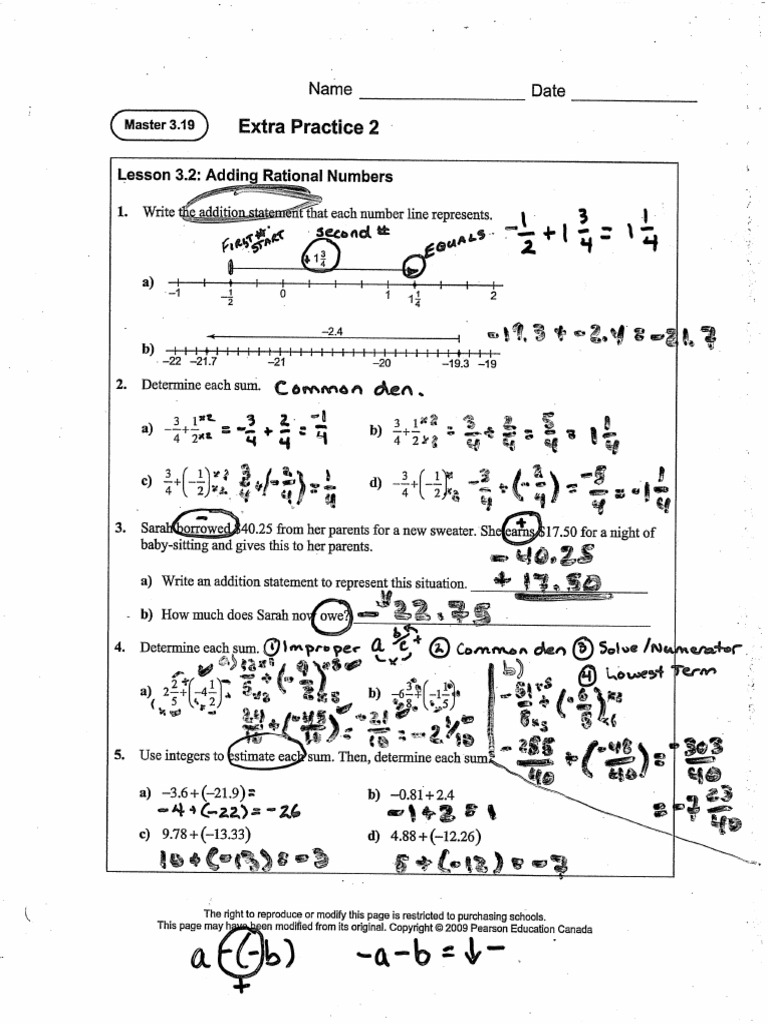 geometry unit 9 lesson 6 homework answer key