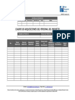 07 - Cuadro de Adquisiciones Del Personal Del Proyecto PDF