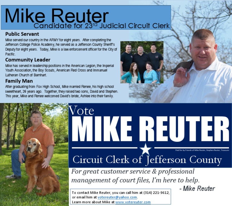 Mike Reuter: Candidate for Circuit Clerk | PDF